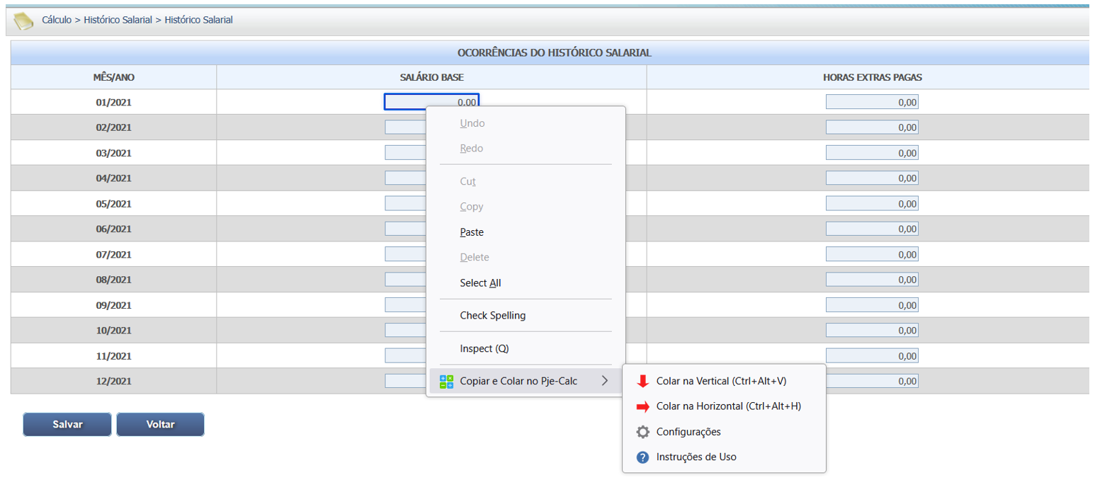 Tela demonstrando a ferramenta